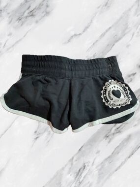 Y2K SWS Black Booty Shorts with White Trim